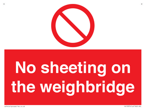 No sheeting on the weighbridge